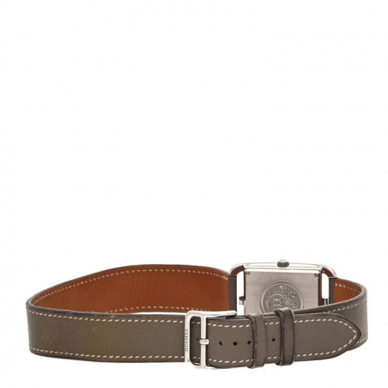 Hermes Stainless Steel Swift 33mm Cape Cod Double Tour Quartz Watch Etoupe 3 of 4