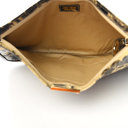 Jimmy Choo Patent Clutch Beige Black 4 of 5