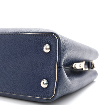 Louis Vuitton Taurillon Capucines PM Blue White 9 of 11