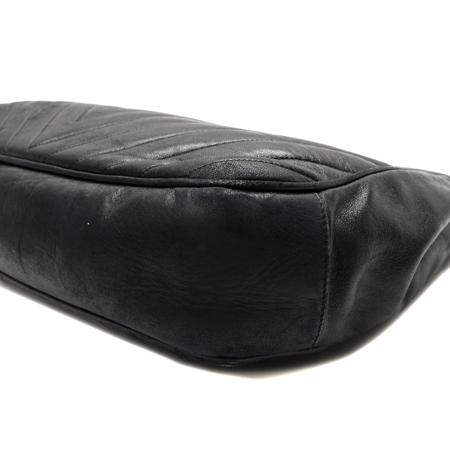 Chanel Lambskin Chevron Quilted Tote Black 9 of 9