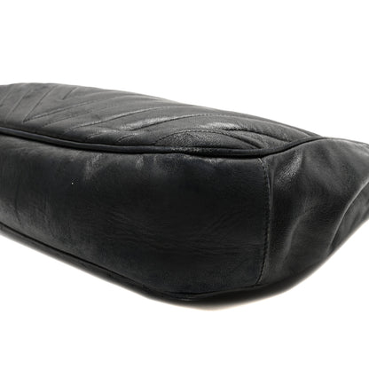 Chanel Lambskin Chevron Quilted Tote Black 9 of 9