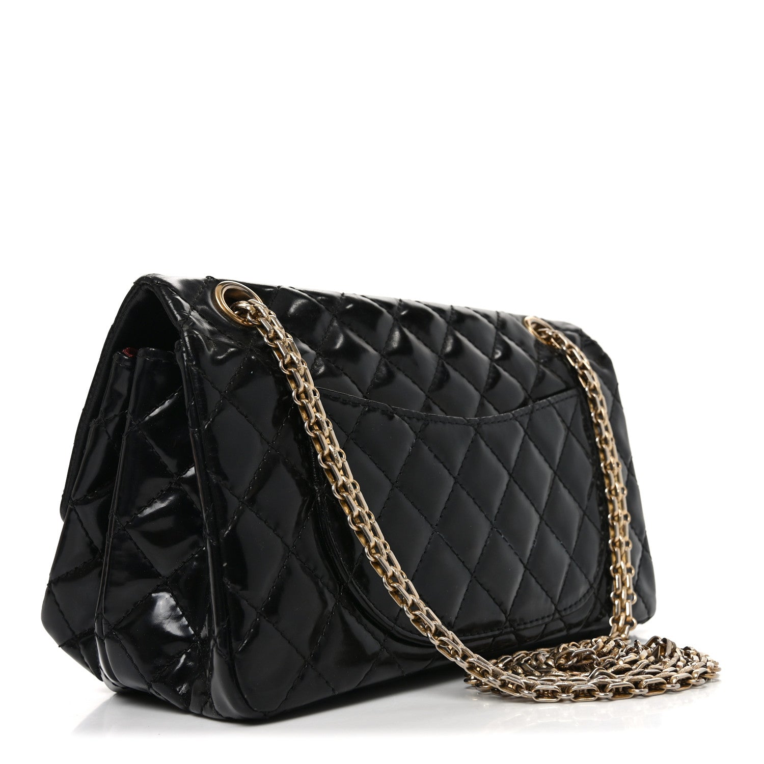 Chanel Patent Quilted Accordion Reissue 2.55 Flap Black 3 of 10