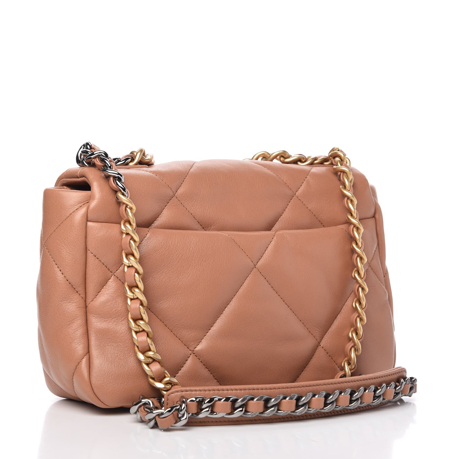 Chanel Lambskin Quilted Medium Chanel 19 Flap Brown 3 of 11