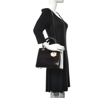 Christian Dior Patent Medium Lady Dior Dark Brown 2 of 11