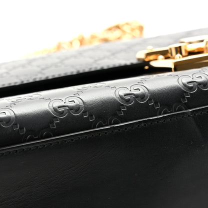 Gucci Guccissima Medium Padlock Shoulder Bag Black 11 of 14