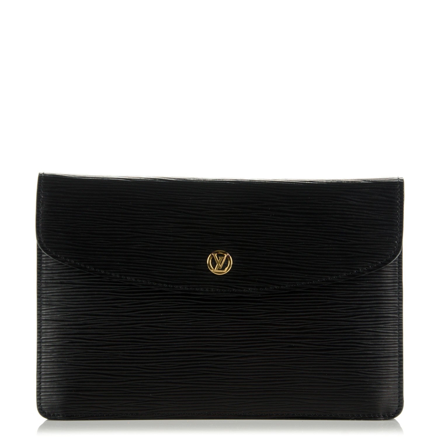 Louis Vuitton Epi Montaigne Clutch MM Black 1 of 7