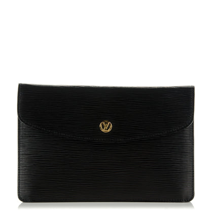 Louis Vuitton Epi Montaigne Clutch MM Black 1 of 7