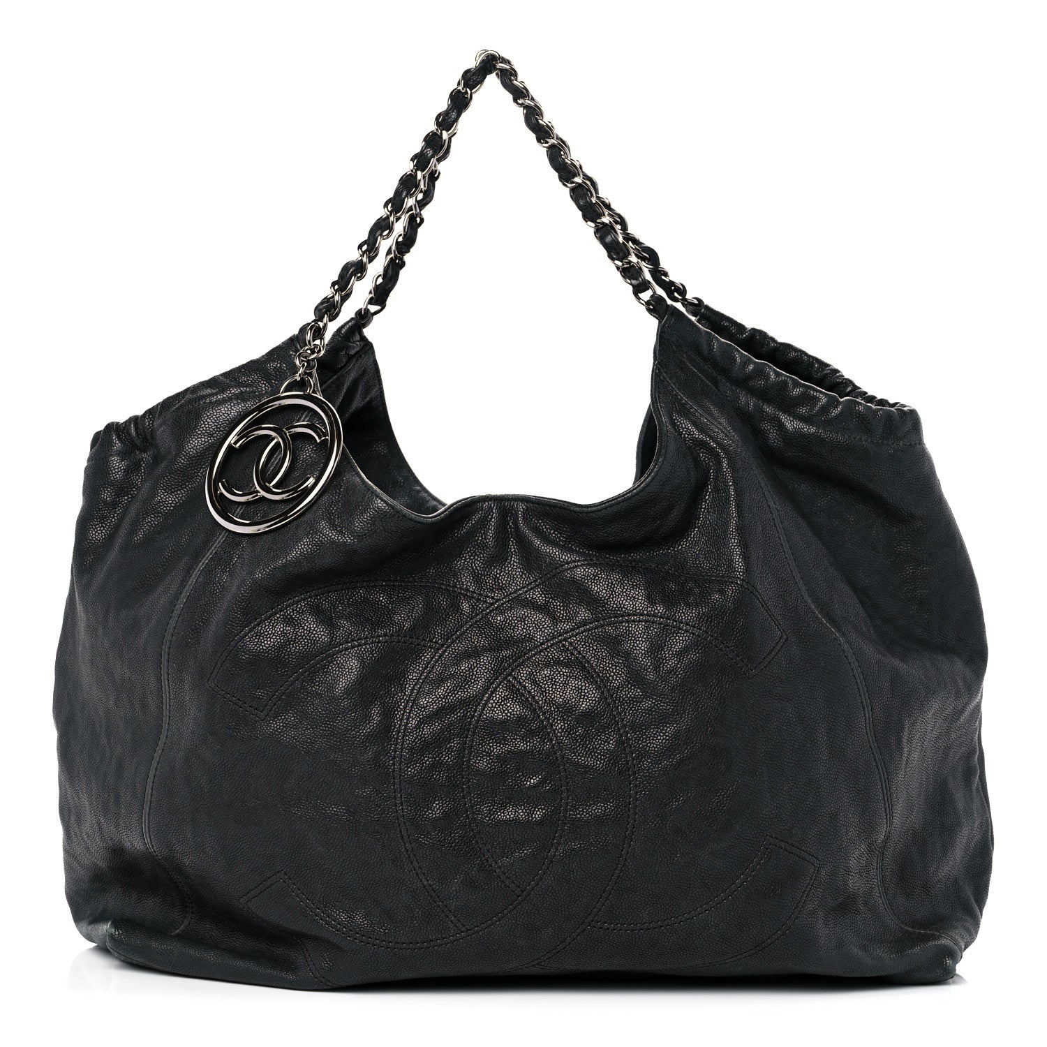 Chanel Distressed Caviar XL Coco Cabas Black 3 of 18
