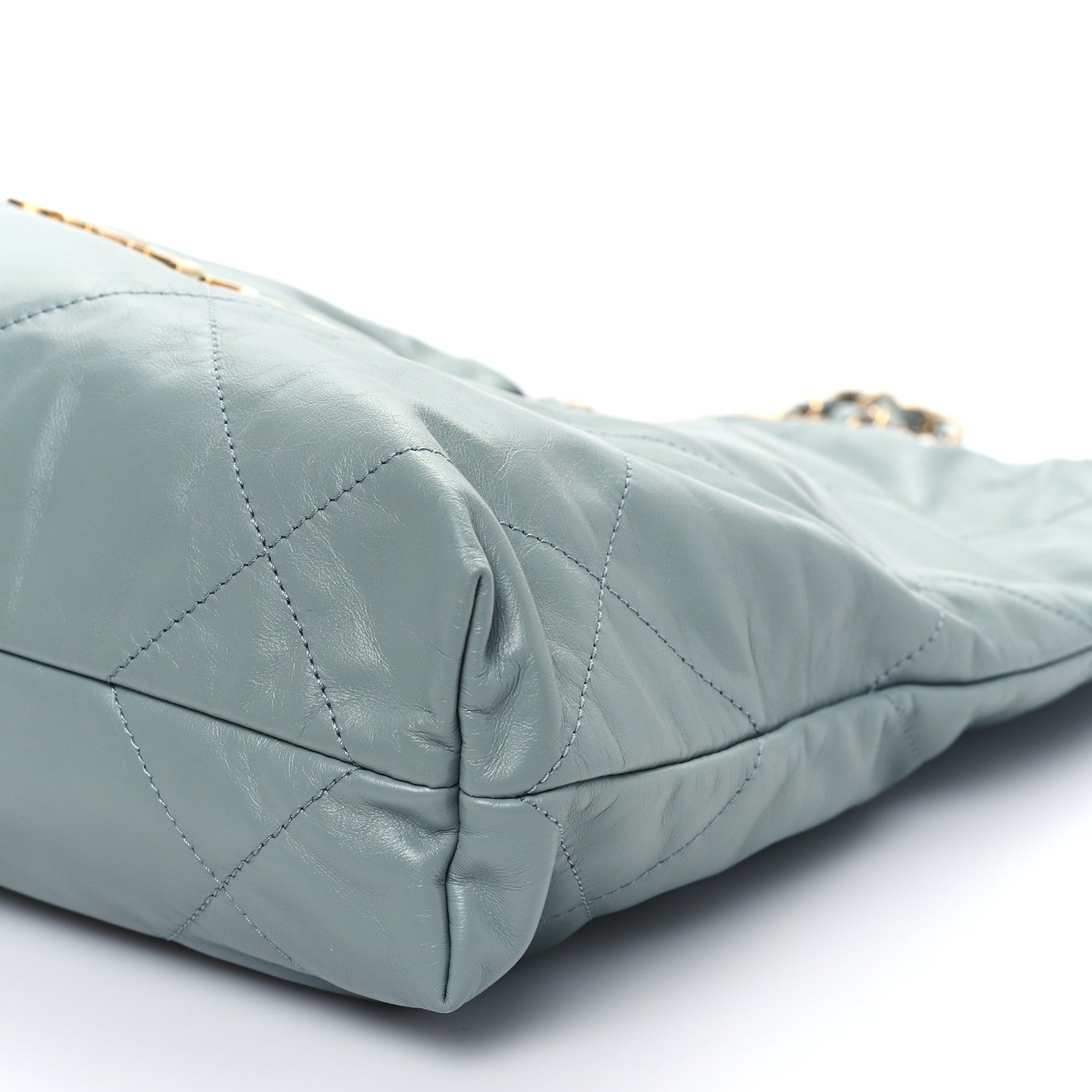 Chanel Shiny Calfskin Quilted Small Chanel 22 Grey 11 of 12