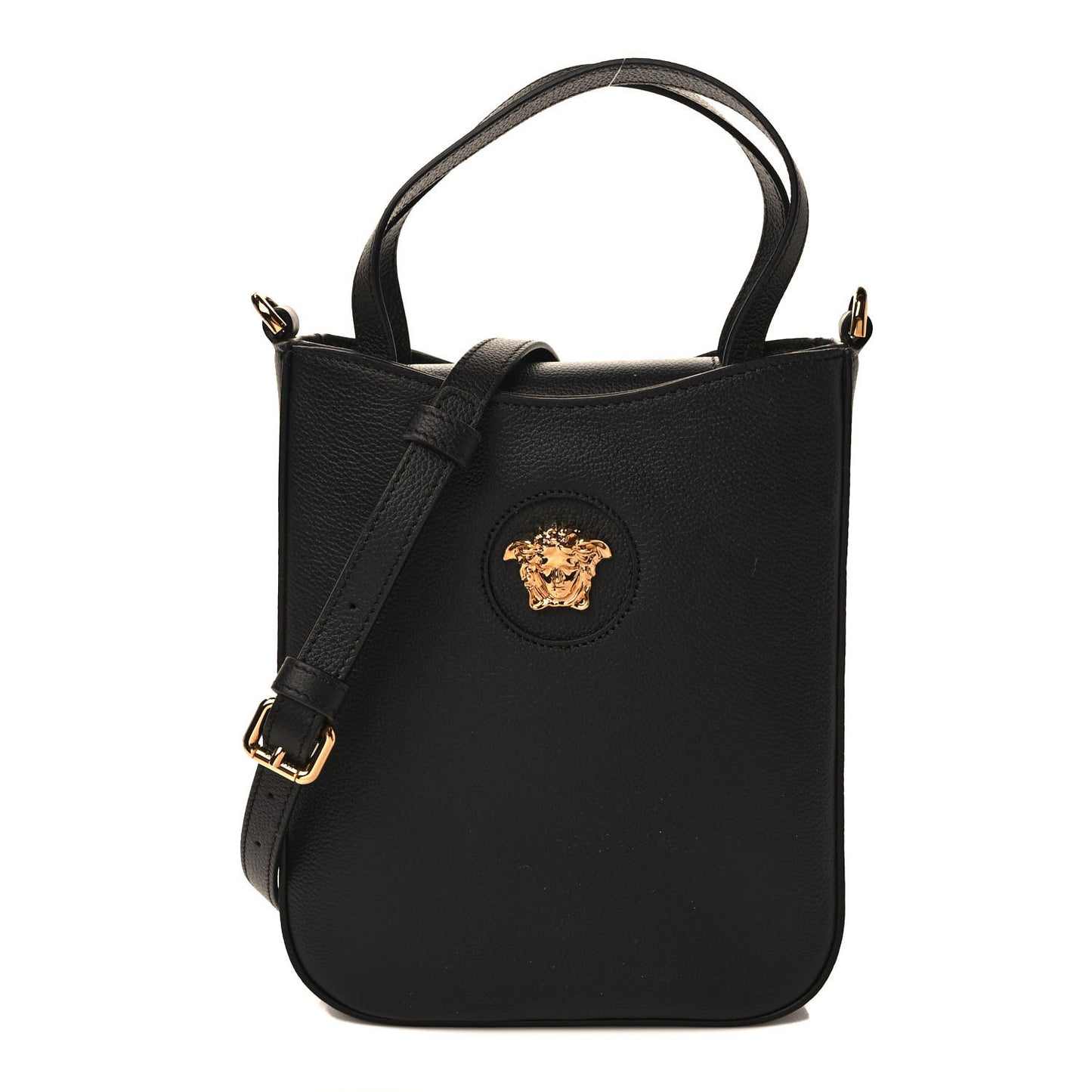 Calfskin La Medusa Top Handle Hobo Black
