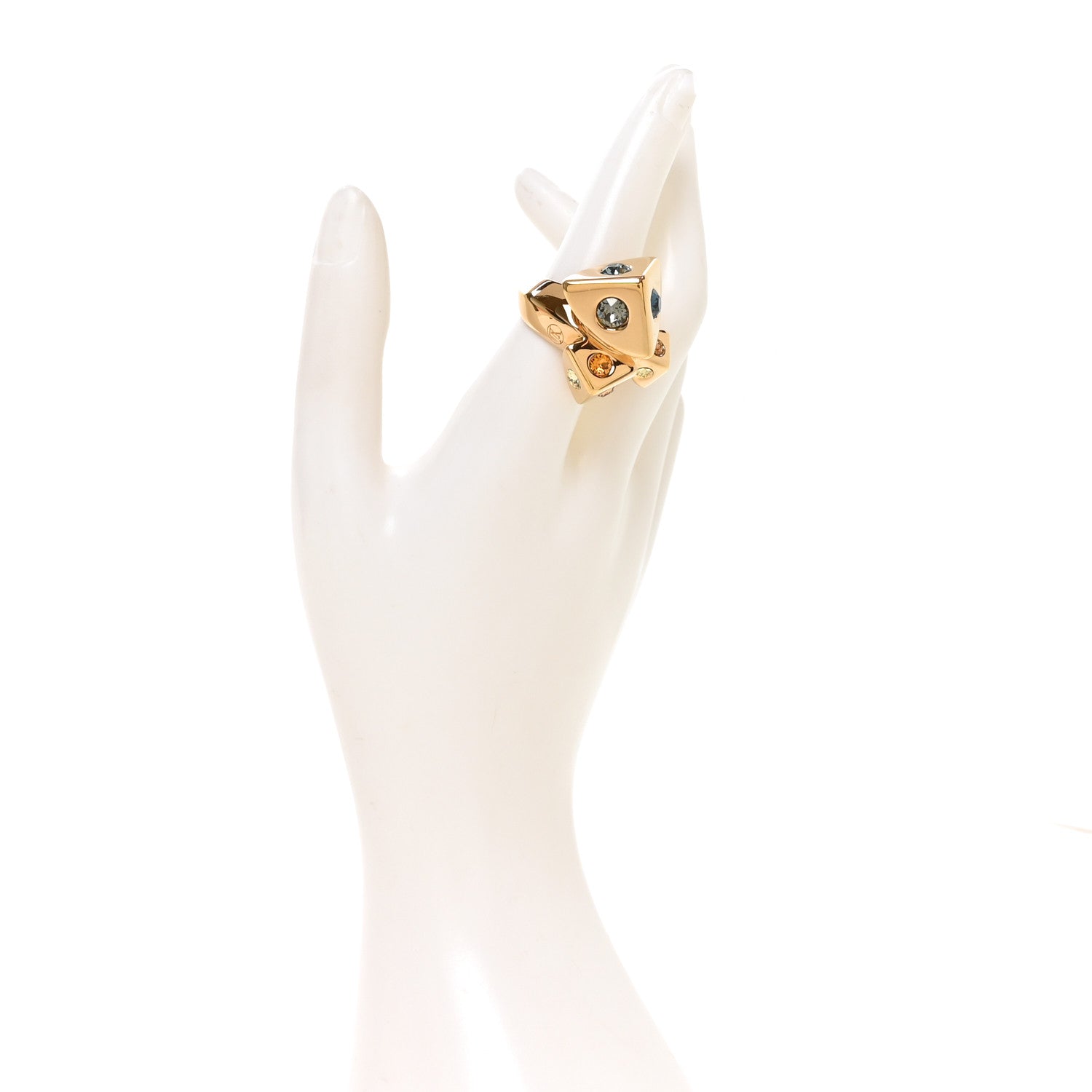 Louis Vuitton Trunkies Strass Ring  L Gold 2 of 5