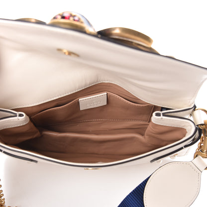Gucci Nappa Pearl Studded Mini Queen Margaret Broadway Shoulder Bag Mystic White 6 of 12