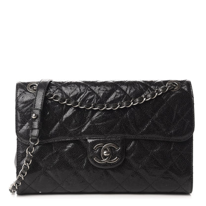 Chanel Crumpled Grained Calfskin Medium CC Crave Flap Black 1 of 10