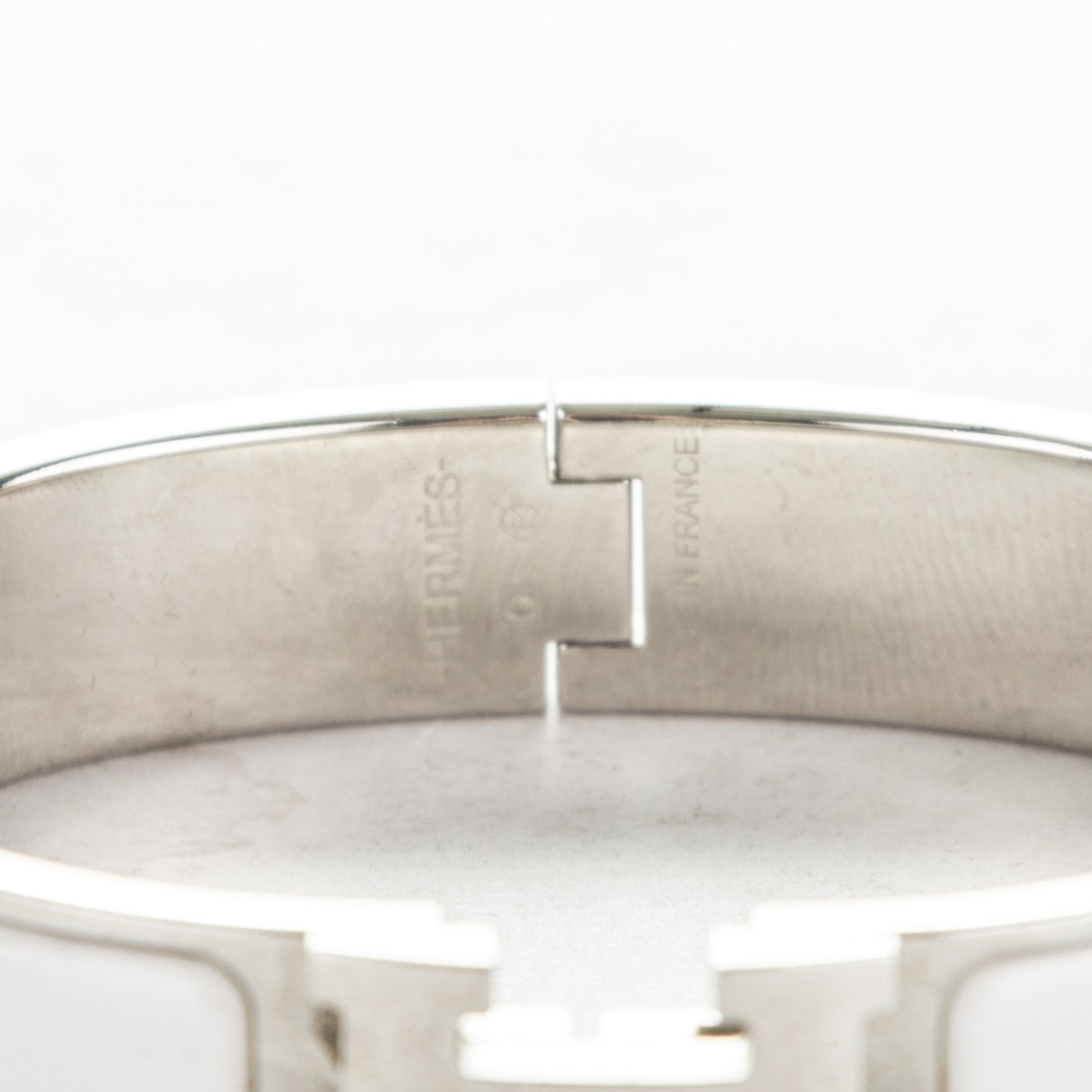 Hermes Enamel Narrow Clic Clac H Bracelet PM White 3 of 4