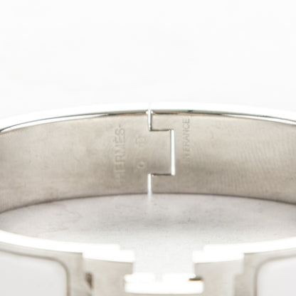 Hermes Enamel Narrow Clic Clac H Bracelet PM White 3 of 4