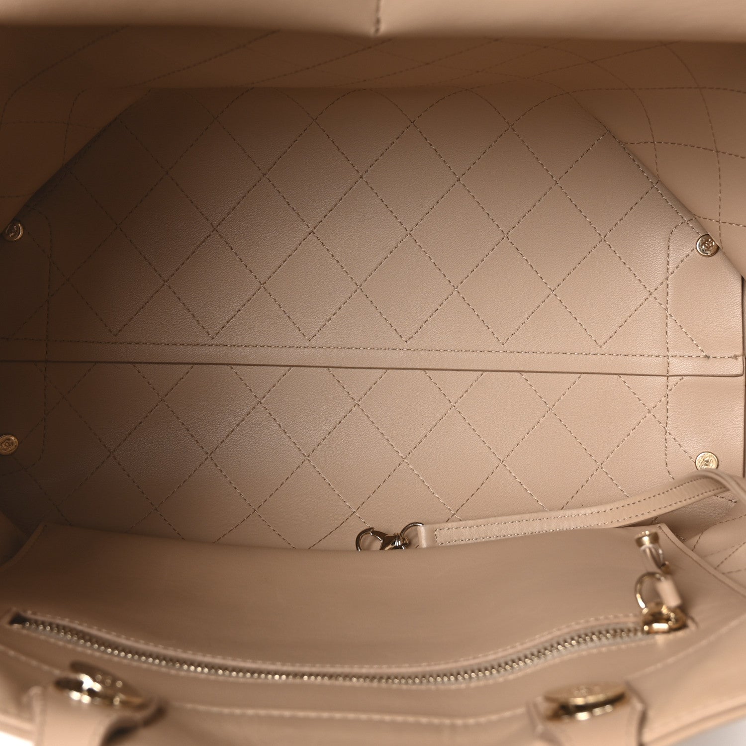 Chanel Calfskin Large Serial Shopper Tote Beige 5 of 9
