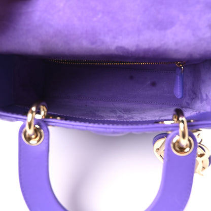Christian Dior Lambskin Cannage Small My ABCDior Lady Dior Purple 5 of 10