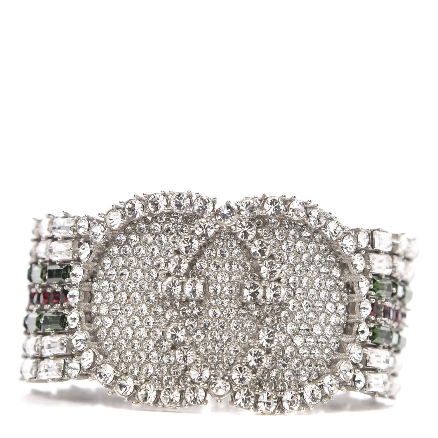 Gucci Crystals Double G Web Tennis Bracelet L Multicolor 1 of 4