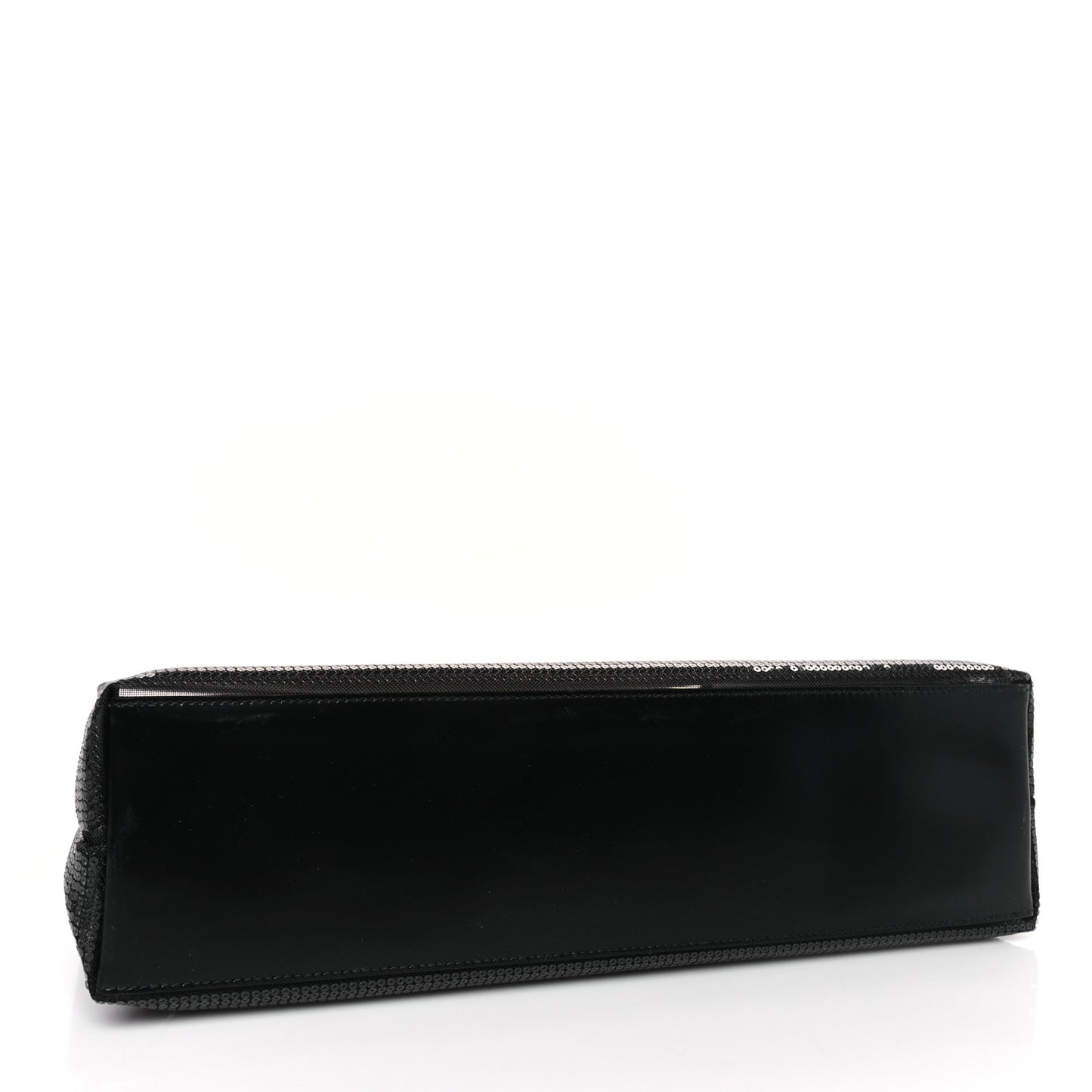 Mesh Sequin Spazzolato Logo Tote Black