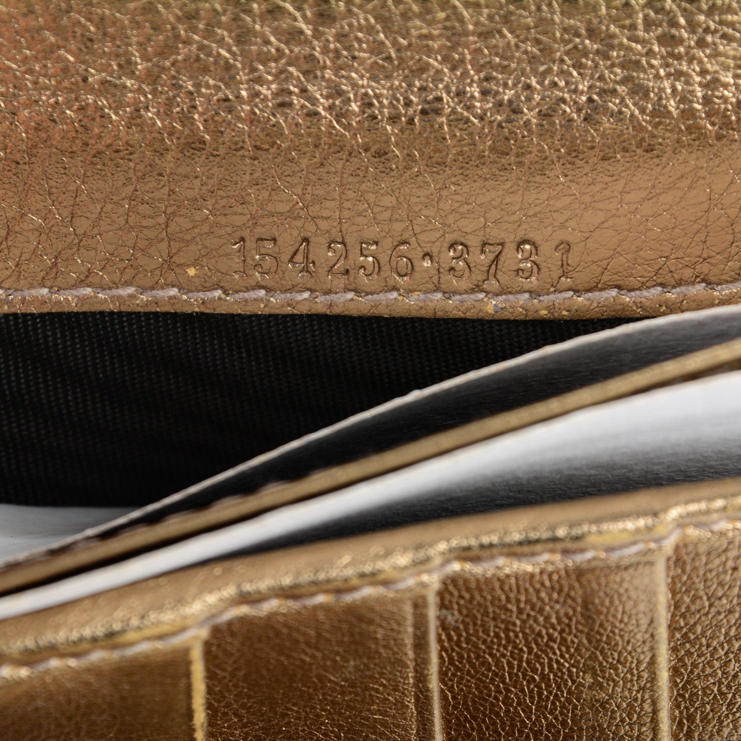 Gucci Satin Monogram Abbey Continental Wallet Gold 8 of 8
