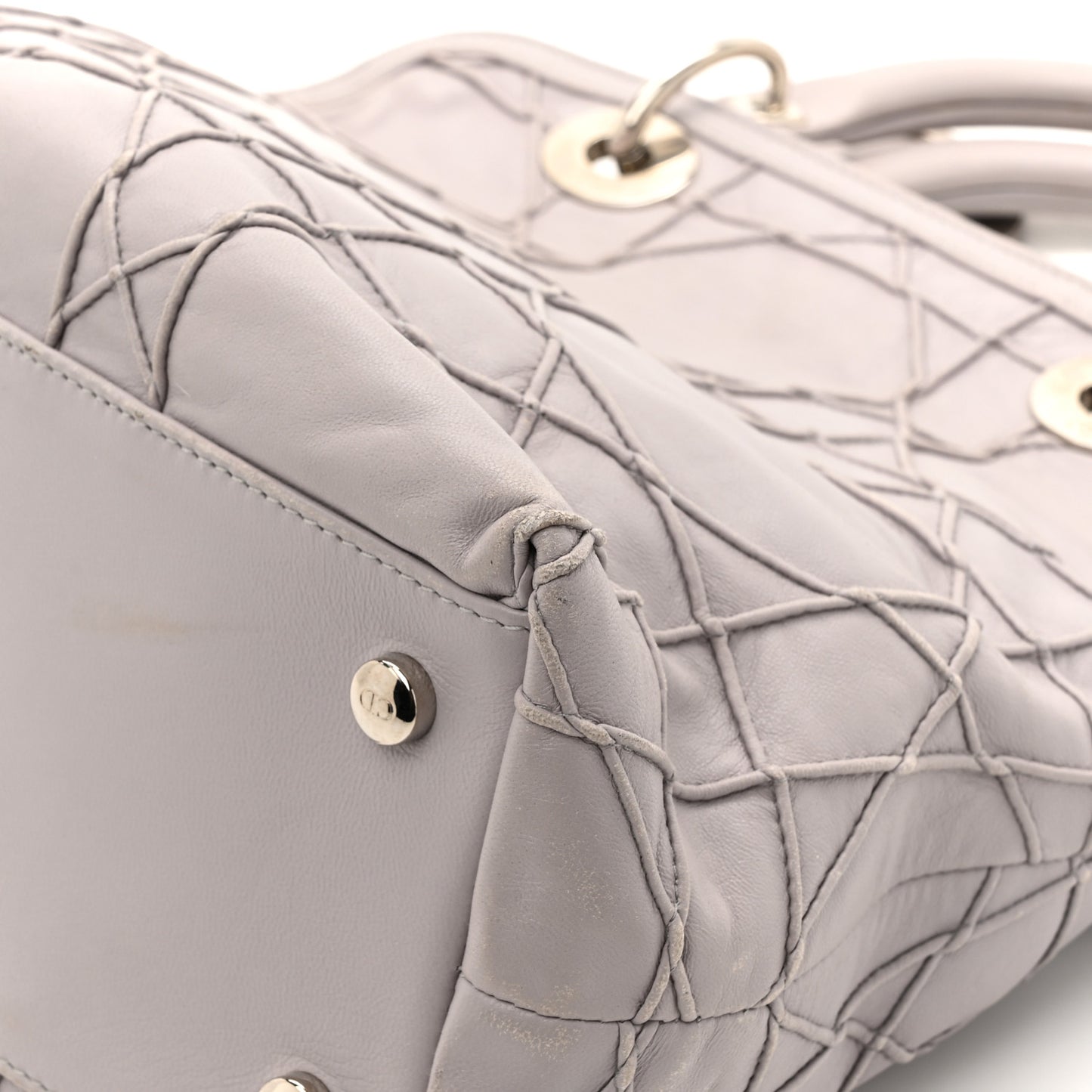 Lambskin Cannage Medium Granville Tote Lilac