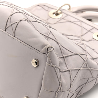 Christian Dior Lambskin Cannage Medium Granville Tote Lilac 12 of 16