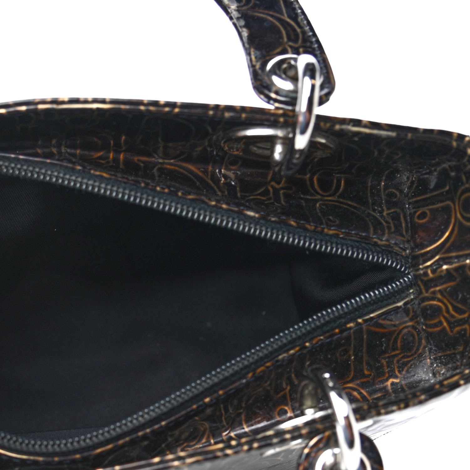 Christian Dior Patent Ultimate Medium Lady Dior Brown 4 of 7