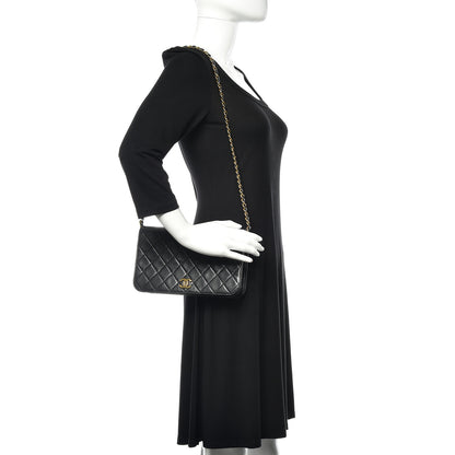 Chanel Lambskin Quilted Small Single Flap Bag Black 2 of 17