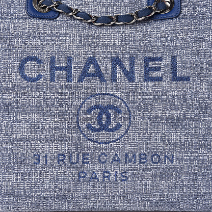 Chanel Canvas Large Deauville Tote Blue 9 of 12