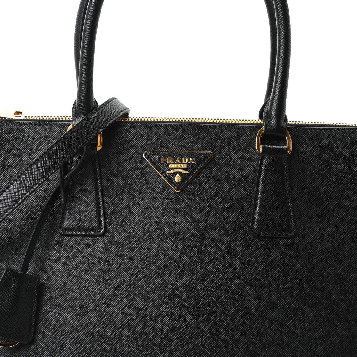 Prada Saffiano Lux Large Galleria Double Zip Tote Black 8 of 10