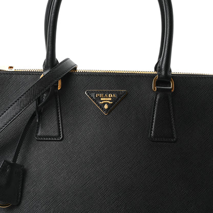 Prada Saffiano Lux Large Galleria Double Zip Tote Black 8 of 10