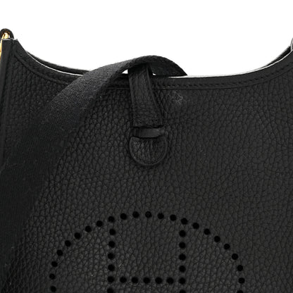 Hermes Taurillon Clemence Evelyne TPM Black 21 of 37