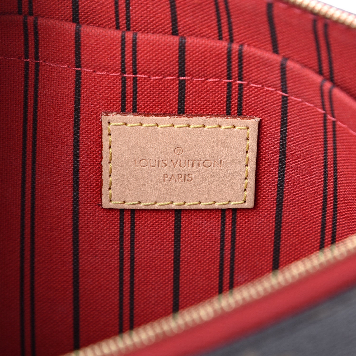 Louis Vuitton Monogram Neverfull MM GM Pochette Cherry 5 of 10