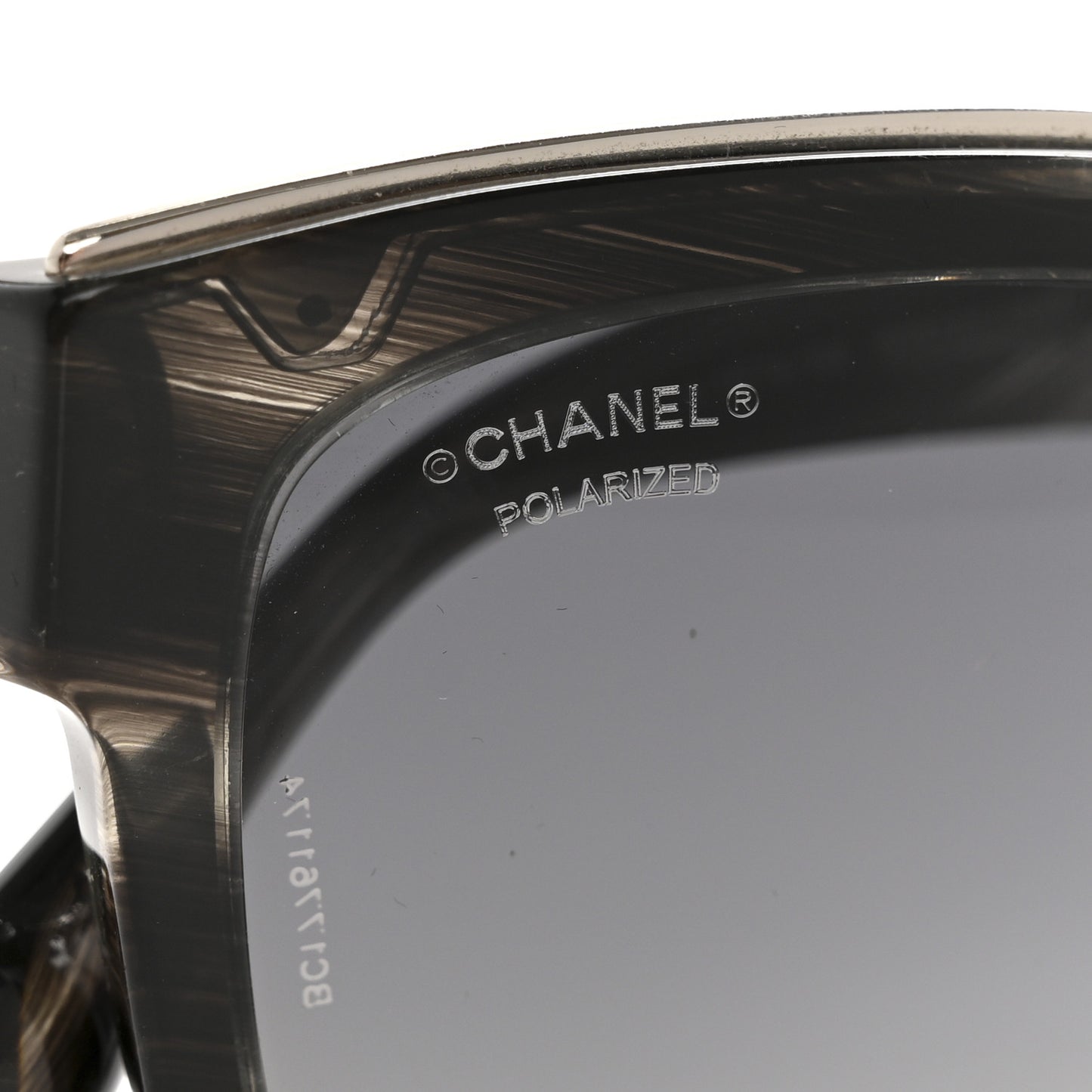 Acetate Lambskin Chain Sunglasses 5362-Q Black