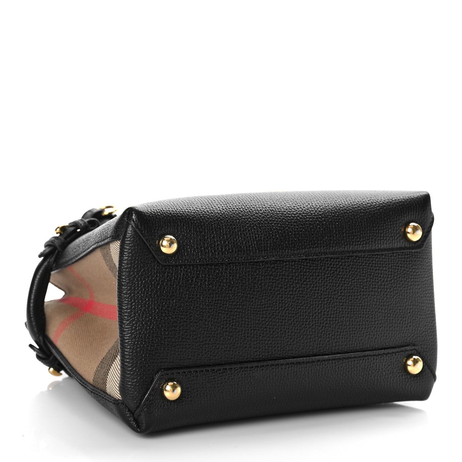 Burberry Derby Calfskin House Check Baby Banner Tote Black 4 of 8