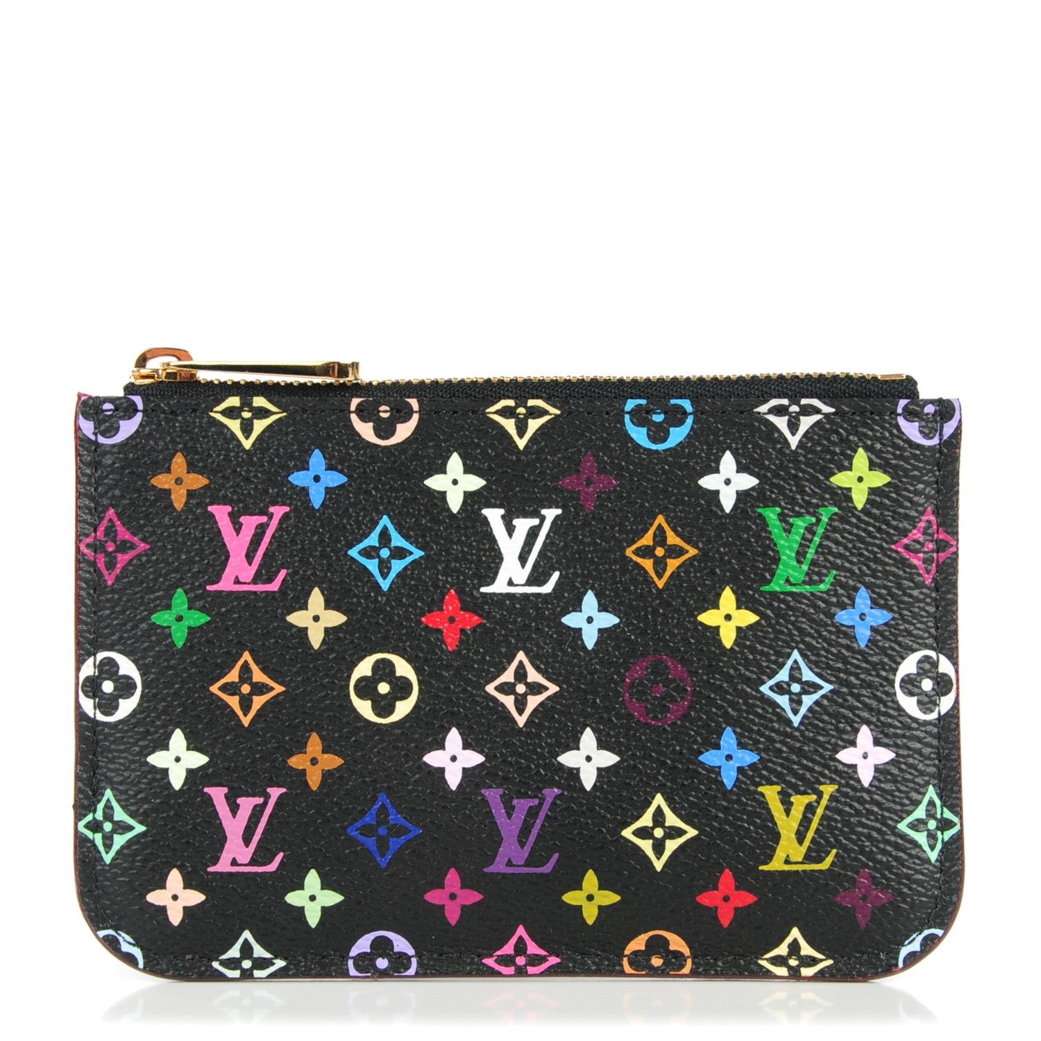 Louis Vuitton Monogram Multicolor Key Pouch Black Grenade 1 of 7