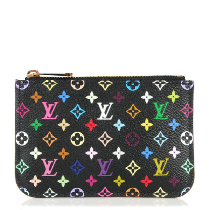 Louis Vuitton Monogram Multicolor Key Pouch Black Grenade 1 of 7