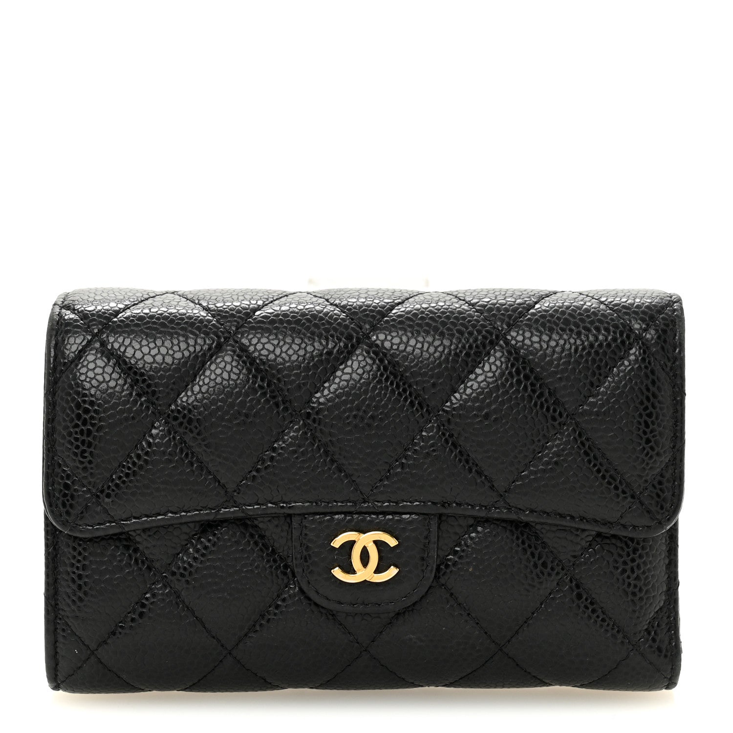 Chanel Caviar Quilted Medium Flap Wallet Black 1 of 10