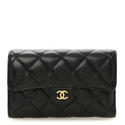 Chanel Caviar Quilted Medium Flap Wallet Black 1 of 10