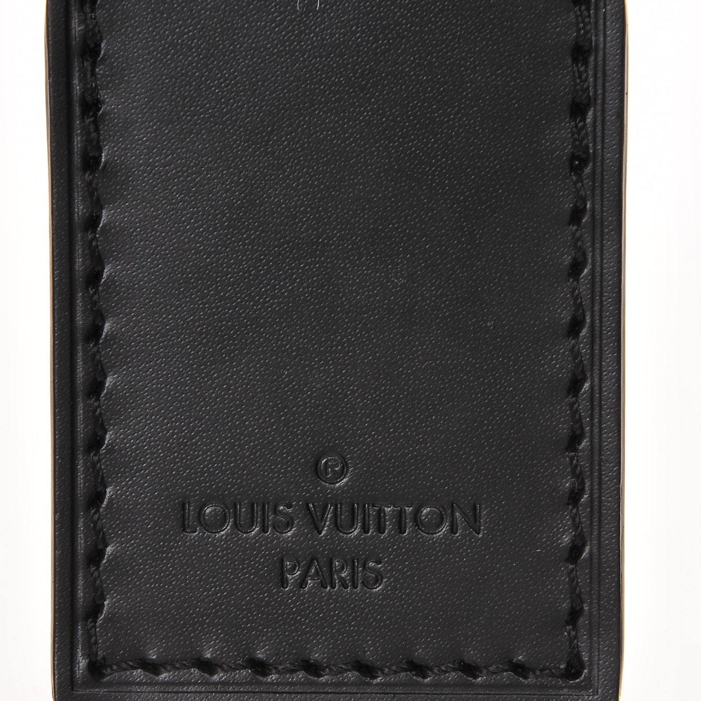 Calfskin Luggage Tag Black