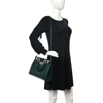 Gucci Grainy Calfskin Small Zumi Top Handle Bag Vintage Green 2 of 9