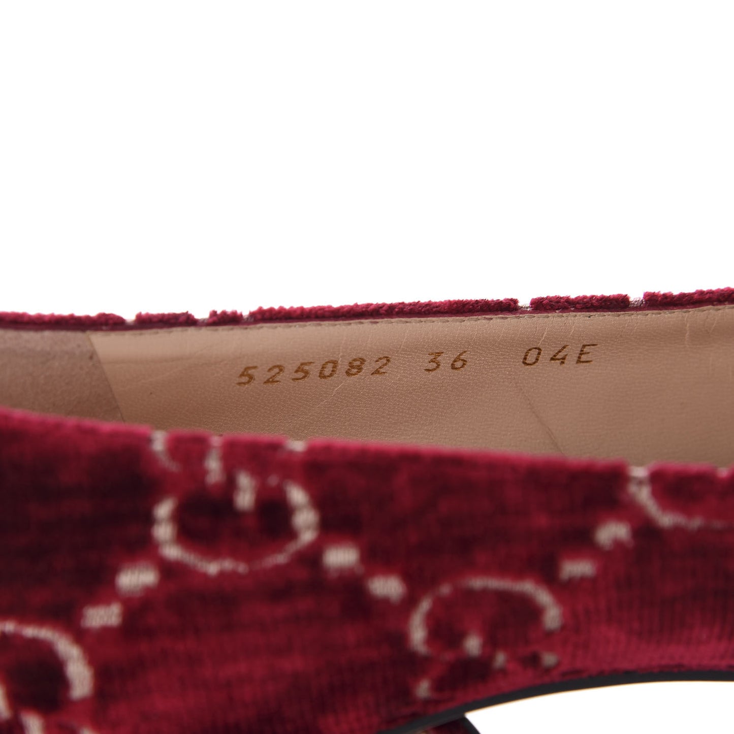 Velvet GG Monogram Sylvie Web Chain Mid Heel Loafers 36 Red Cipria