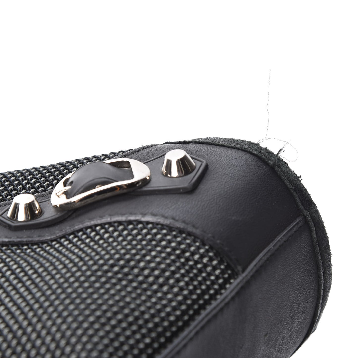 Calfskin Twill Perforated Classic Silver Hardware City Black