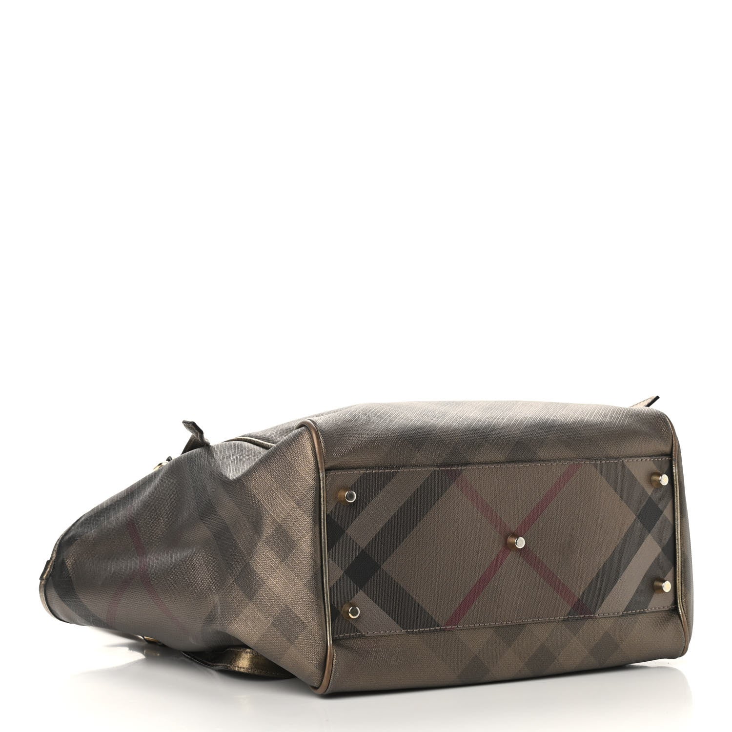 Burberry Metallic Nova Check Small Canterbury Tote Gold 4 of 18