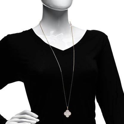Van Cleef & Arpels 18K Yellow Gold Mother of Pearl Magic Alhambra Long Necklace 2 of 6