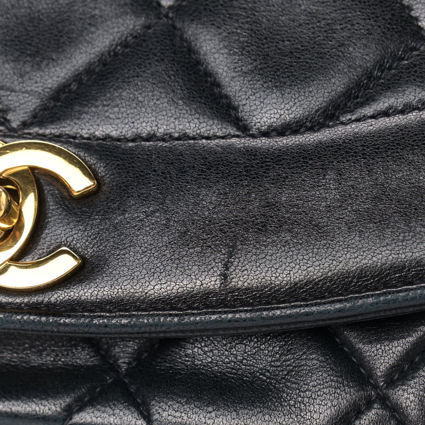 Lambskin Quilted Small Single Flap Bag Black