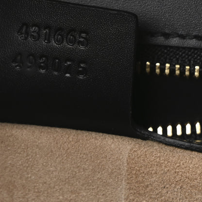 Gucci Calfskin Animal Studs Medium Sylvie Top Handle Bag Black 7 of 10