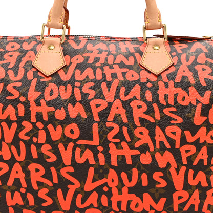 Louis Vuitton Monogram Graffiti Speedy 30 Orange 8 of 10