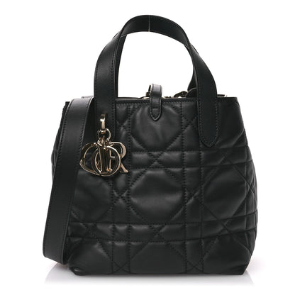 Christian Dior Calfskin Macrocannage Small Toujours Vertical Tote Black 1 of 11