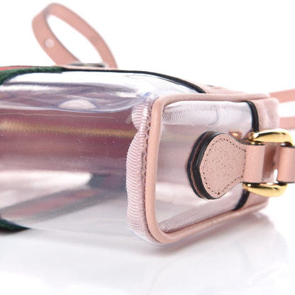 Gucci Vinyl Web Mini Ophidia Transparent Shoulder Bag Perfect Pink 9 of 11